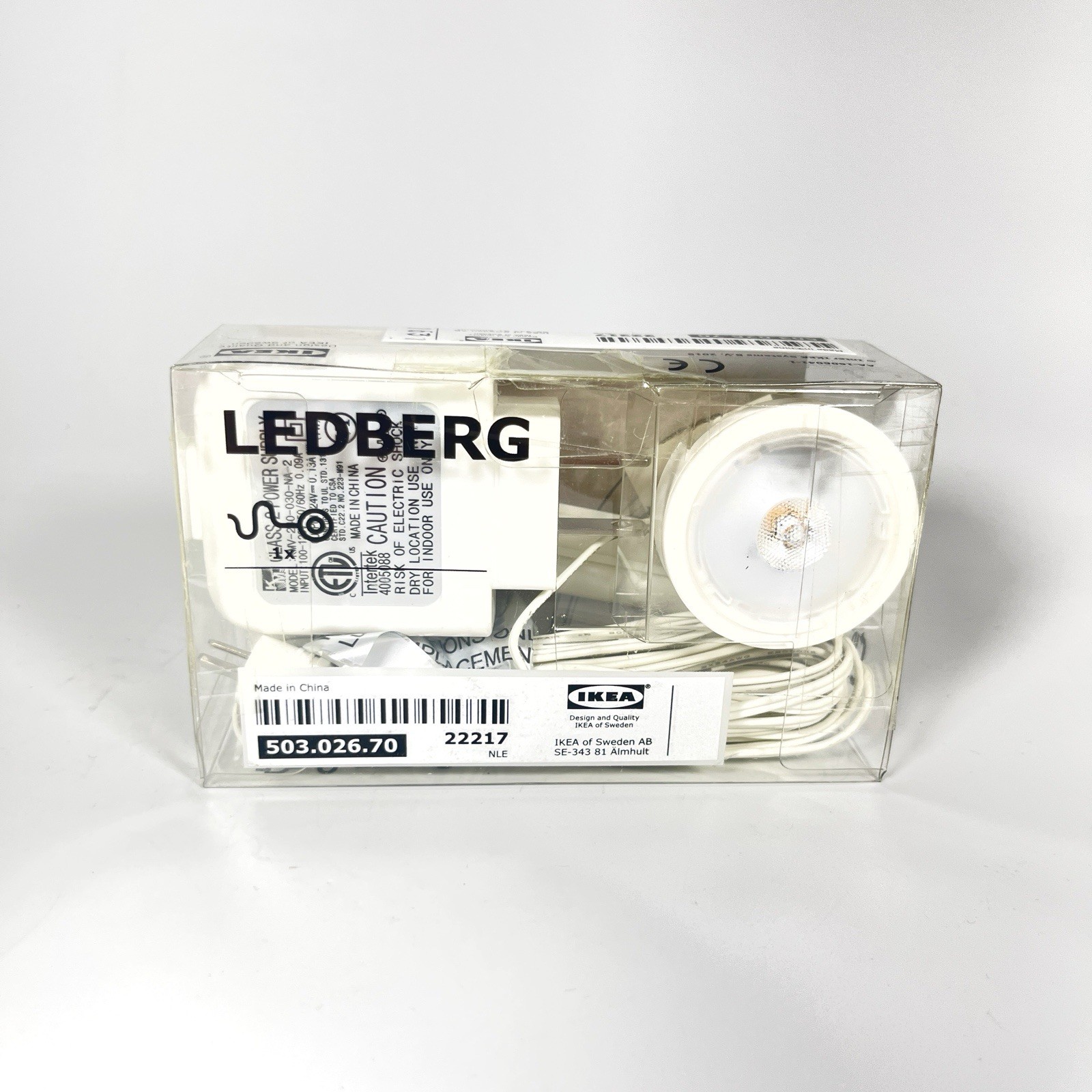 IKEA LEDBERG LED Spotlight 503.026.70 &ndash; Round Cabinet & Bookcase Light