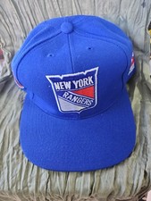 New York Rangers NHL Universal Snapback Wool Blend Cap Blue 90s Vintage