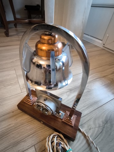 Pendule, réveil-lampe chevet Art Déco Années 1930 Réveil IDEAL Finir De Monter - Picture 9 of 14