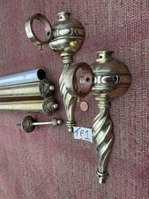 244cm Vintage old antique French Brass Curtain Pole 45mm Rail Ultra Rare WOW TP1