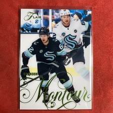 2025-26 Upper Deck Fleer Flair Brandon Montour Lime Green Forecheck SP #064/349!