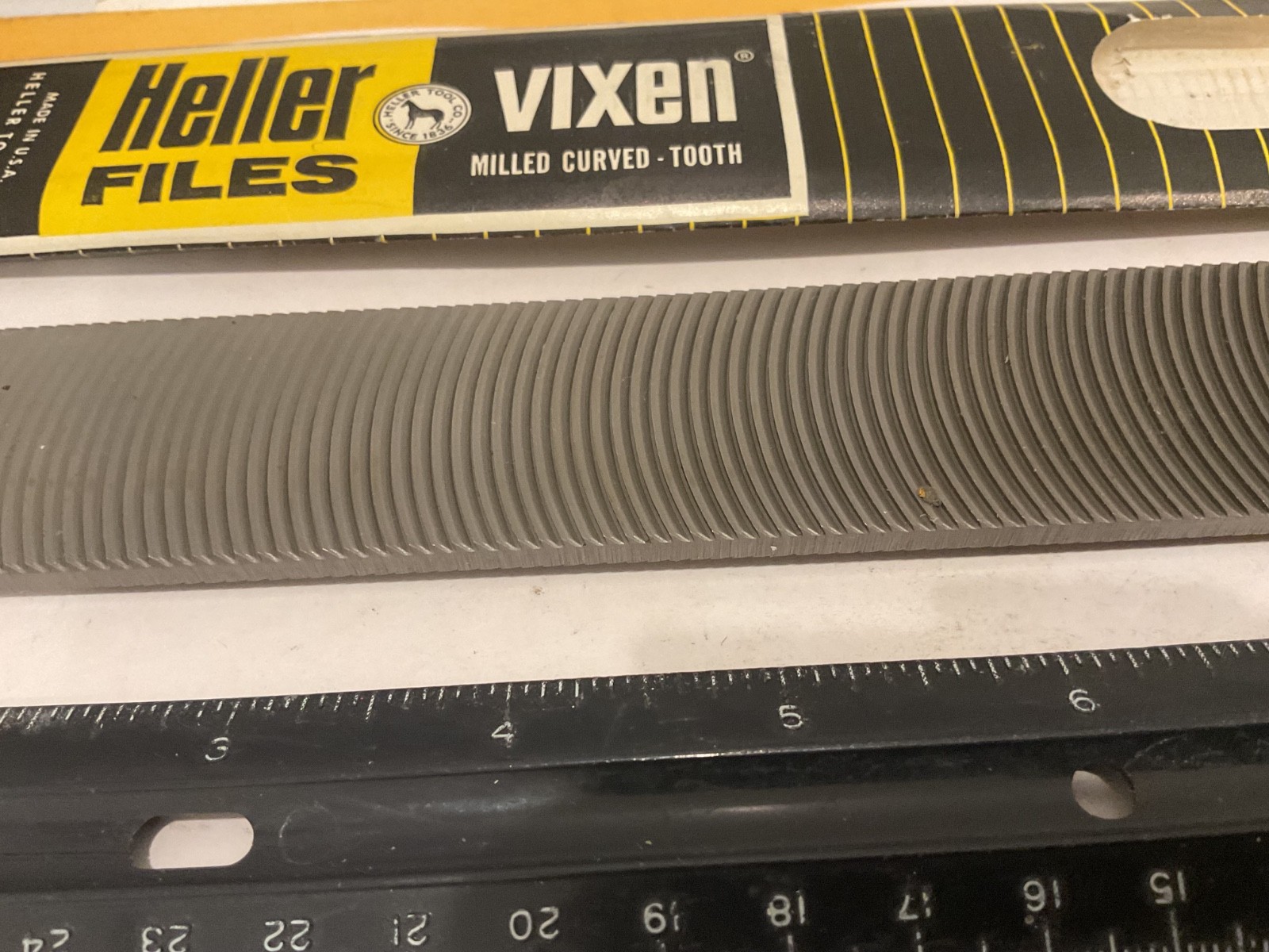 New Heller 14" Flexible Fine Milled Curved Tooth File, 81-11550