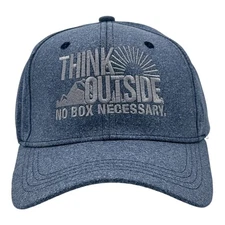 Think Outside Hat Funny Sarcastic Outdoors Novelty Cap