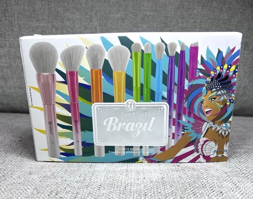 NEW - BH Cosmetics TAKE ME BACK TO BRAZIL 10 Piece Brush Set - Picture 2 of 3