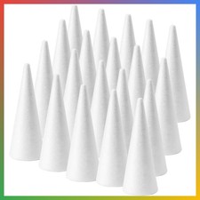 Craft Foam Cones 20pcs 2.5x5.9in Polystyrene DIY Art Decorations Party
