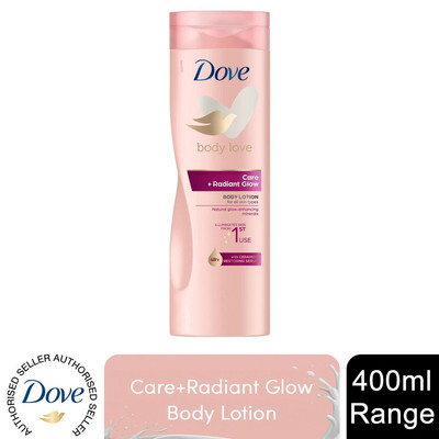 Dove Body Lotion Body Love Care + Radiant Glow für alle Hauttypen 400ml, 3er oder 6er Pack