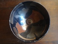 2 pottery bowls/Glazed/handmade 7.5"& 6 1/4" wide 3 3/4" tall