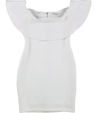 GUESS Womens Simple Bodycon A-line Dress, white, XS