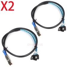 X2 Mini SFF 8644 to 4X SATA Multi-Lane Forward Breakout Splitter Data Cable 1M