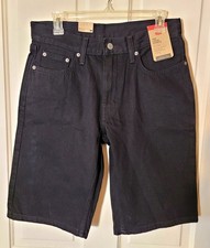 NWT Men's Size 29 Levi's 469 Loose Fit BLACK 11" Denim SHORTS 394340005 49.50