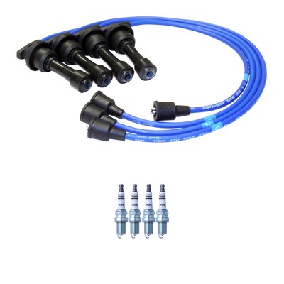 NGK 7mm Wire Set 4 Iridium Spark Plug Kit For Eclipse Mirage Talon 1.6 2.0 L4