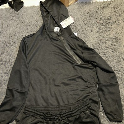 Vintage Blue 2-Piece Color Block Hooded Tracksuit Set 2XL