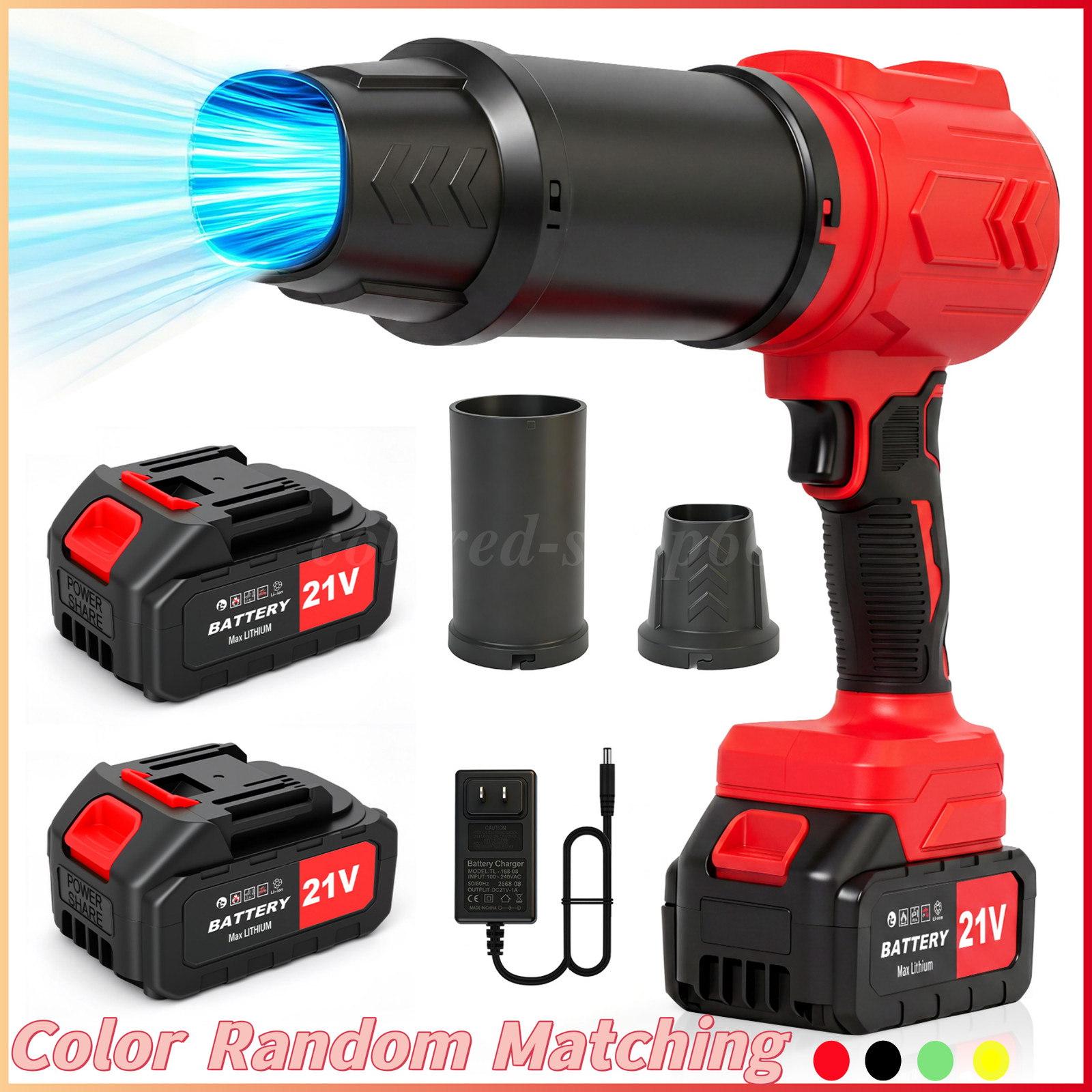 Cordless Leaf Blower 200CFM/110MPH & 950000 RPM Electric with 2 Batteries* 4.0Ah