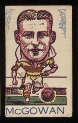 Trade Card, A&J Donaldson, SPORTFAVORITEN, 1953,J McGowan, Partick Thistle, #16