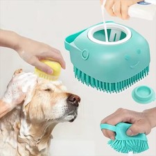 Silicone Pet Bath Massage Brush for Dogs Cats Soft Grooming Tool