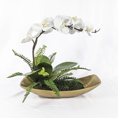 Uttermost 60207 Transcend Antique Brass Orchid Centerpiece