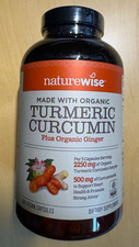 NatureWise Curcumin Turmeric 2250mg Curcuminoids BioPerine 360 CAPSULES, 12/28