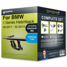 Towbar detachable for BMW 1 Series Hatchback 11- + 7pin universal electrical-kit