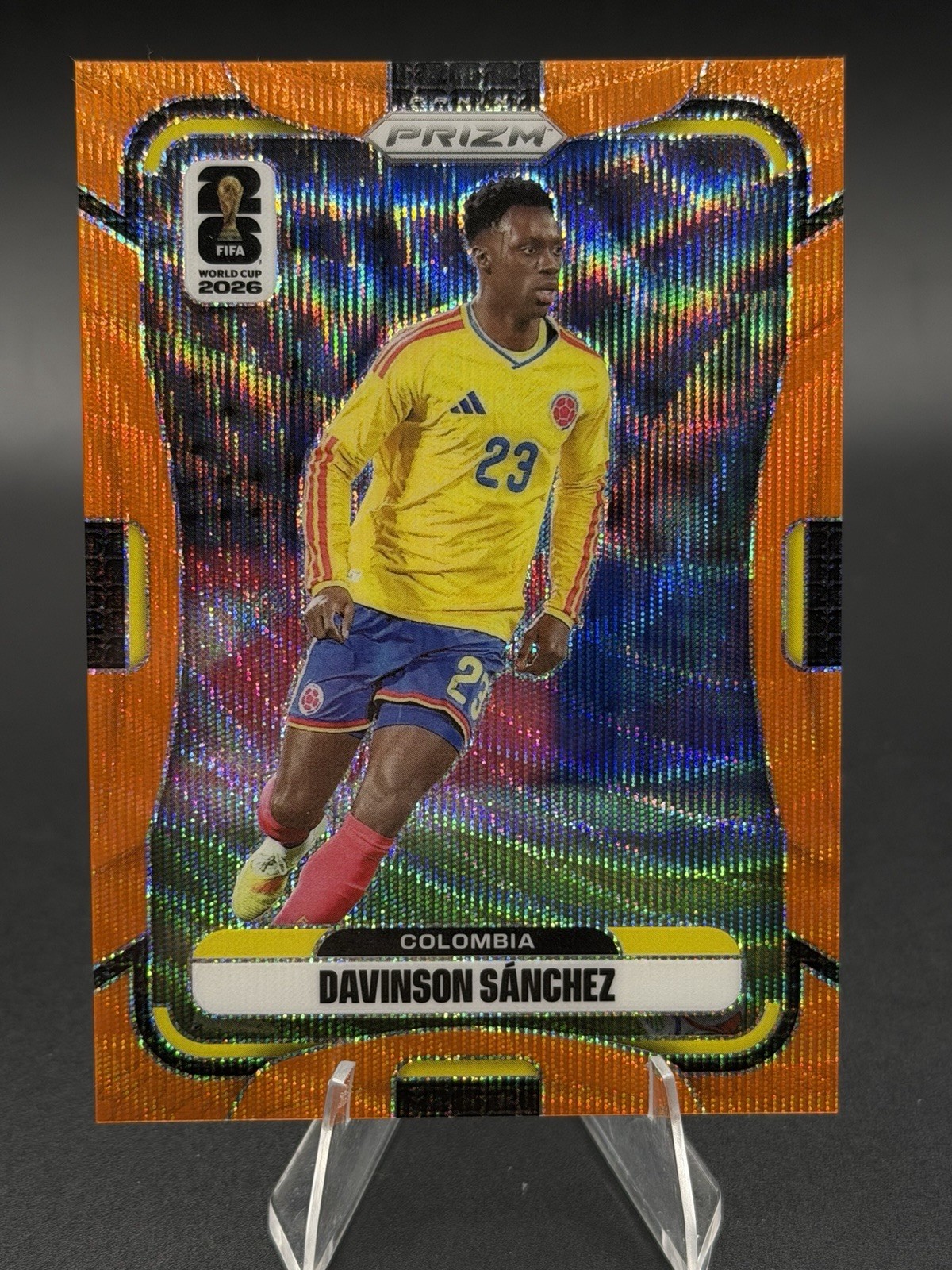 2026 Panini Prizm World Cup Davinson Sanchez /125 Prizm Orange Wave π₯π