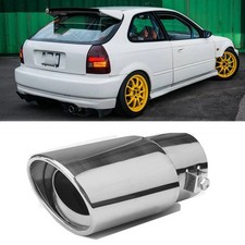 For Honda Civic Chrome Exhaust Tip Pipe Muffler Stainless Steel