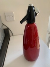 Vintage 1960s/1970s BOC Sparklets Red Metallic Soda Siphon Bottle