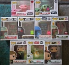 Star Wars Funko Pop lot mixe of 9 pops never removed from box
