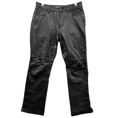 パンツ archive OLD GAP boot cut leather pants Gap Vintage Leather Pants Womens 8 Black Boot Cut Lined Genuine