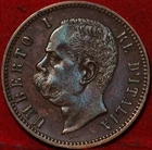 1897 Italy 2 Centesimi Foreign Coin