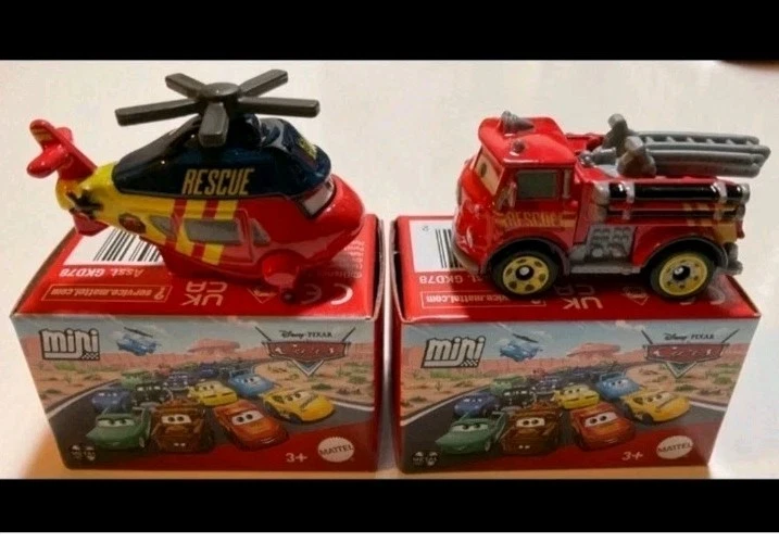 Disney Pixar Cars Mini Racers 2026 Series 1 Race & Rescue Kathy Copter & Red New - Image 2 of 2