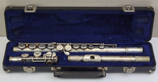 Vintage W.T. Armstrong Elkhart, Indiana Model 104 Nickel Silver Flute w/ Case