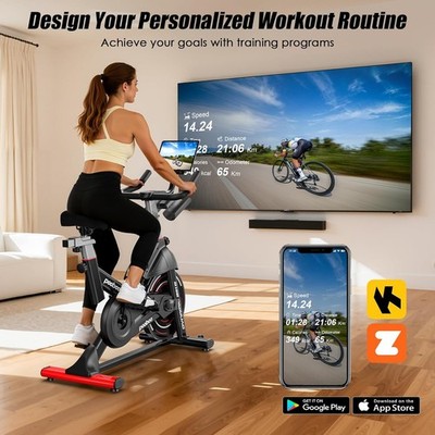 Indoor Exercise Bike Cycling Bike Fitness Bike Workout Magnetic Stationary  Bike | eBay