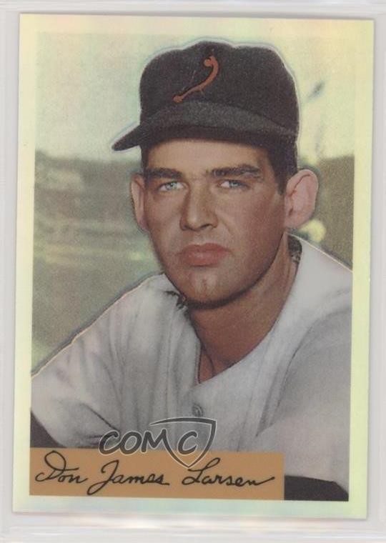2001 Bowman Chrome Rookie Reprints Refractor 188/299 Don Larsen #23 0e5c