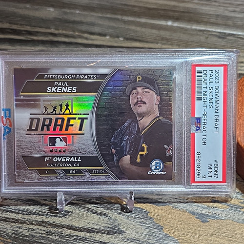 Topps 2023 Bowman Draft Paul Skenes BDN-7 Refractor /250 PSA 9 Rookie RC