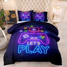 Kids Gaming Comforter Set for Boys, Full Size Bedding Set Including 1 Comfort...