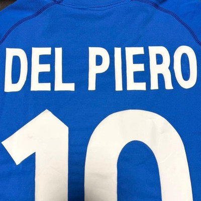 【美品！】EURO2000 イタリア代表 ♯10 デルピエロ【XLサイズ】ホーム Alessandro Del Piero #10 Italy EURO 2000 Home Jersey Full Patch XL