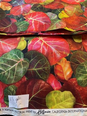 Hoffman International Fabrics LEAF ME BE Fabric  #Q44542 1/2 Yds