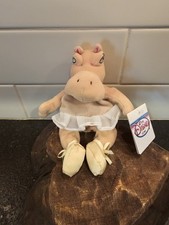 VTG Disney Store Hippo Fantasia Plush Beanie Toy With Tag