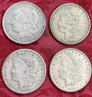 4 Morgan Silver Dollars (1921) – Mixed Mints P D S – Exact Coins - 90% Silver