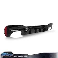 M5 Style Rear Diffuser Gloss Black Fits 17-23 BMW G30 5 Series w/M Sport Bumper