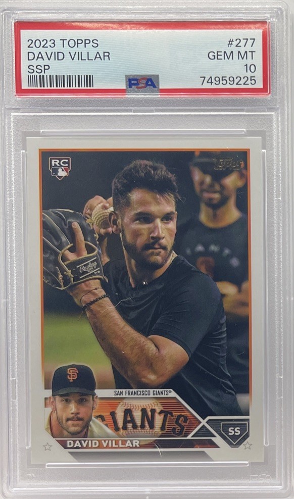 2023 Topps David Villar RC SSP Golden Mirror Image Variation #277 PSA 10 Giants