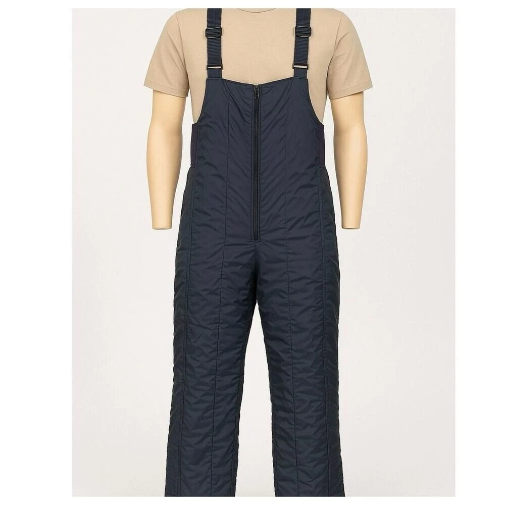 Vintage Insulated Ski Bib Overalls Women's 8 Blue Snow Pants Navy Blue Black