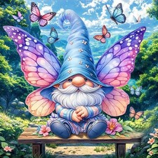 JXDXDJ Gnome Diamond Art Kits for Adults,Butterfly 13.78X13.78 IN,