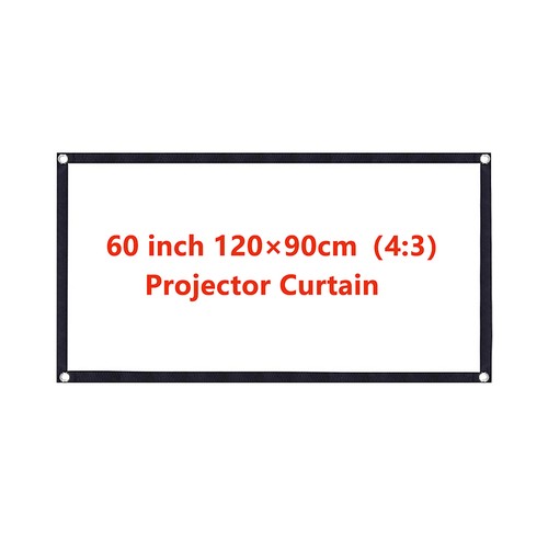 84 100 120 Inch 16:9 3:4 Projector Screen Curtain HD Display Screen Home Cin _ko - Afbeelding 13 van 23