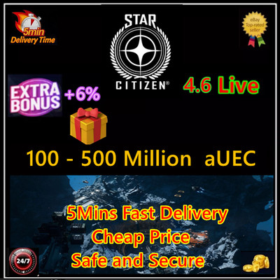 Star Citizen aUEC 100M-500M +6% Bonus Alpha UEC 4.7.0 Live Virtual Item 