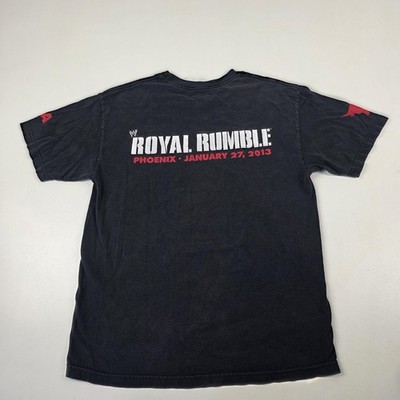 WWE The Rock Royal Rumble Shirt Mens Large Black Finally 2013 Graphic Tee