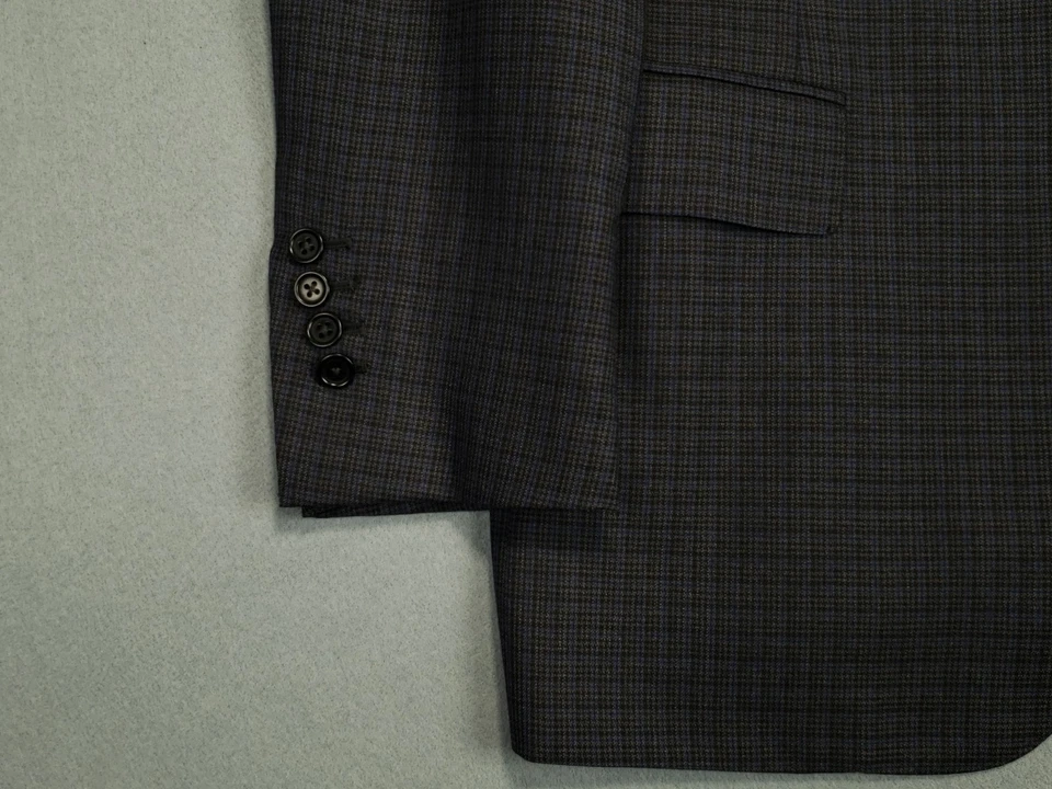 Canali 1934 Sport Coat Mens 39S* (EU 50C) Wool Plaid Two Button Double Vent Read - Image 4 of 4