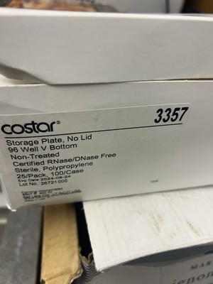 Costar Storage Plate No Lid 96 Well V Bottom White Polystyrene 3357