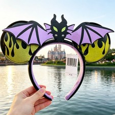 Disney- Parks Maleficient as Dragon Minnie Mouse Ears Sleeping Beauty Headband