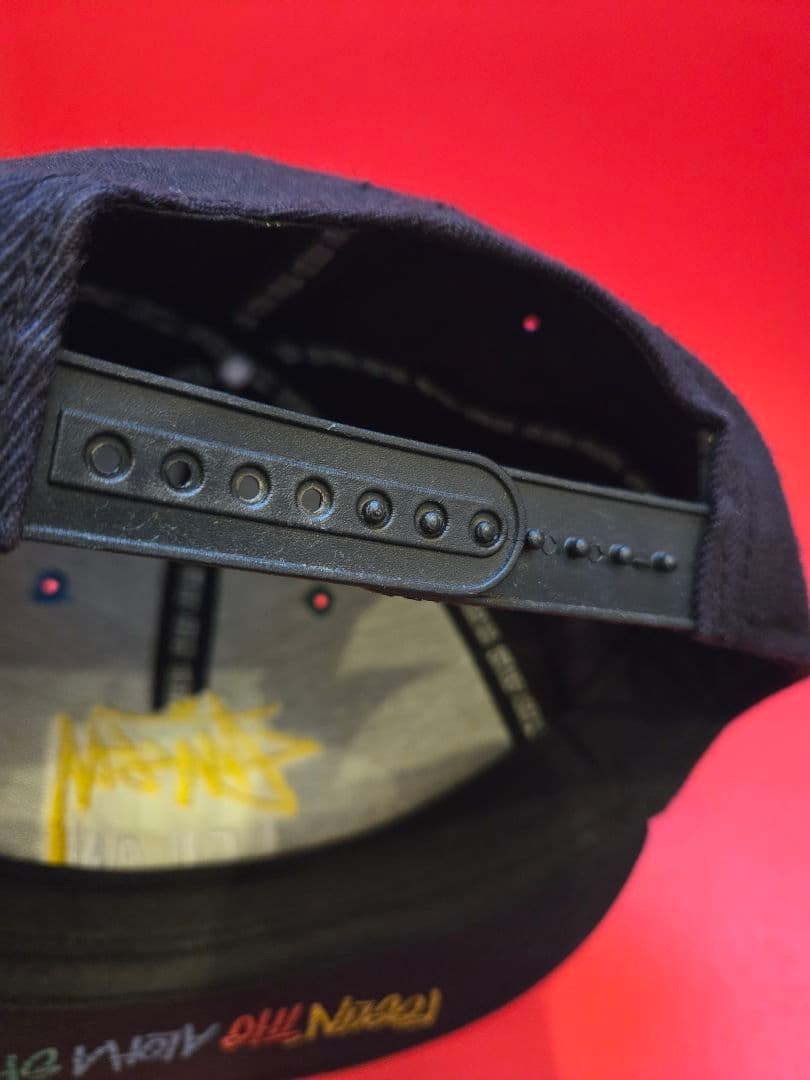 Stussy Leather Cap Limited Rare Y2K 2tone Snapback Used thumbnail 5
