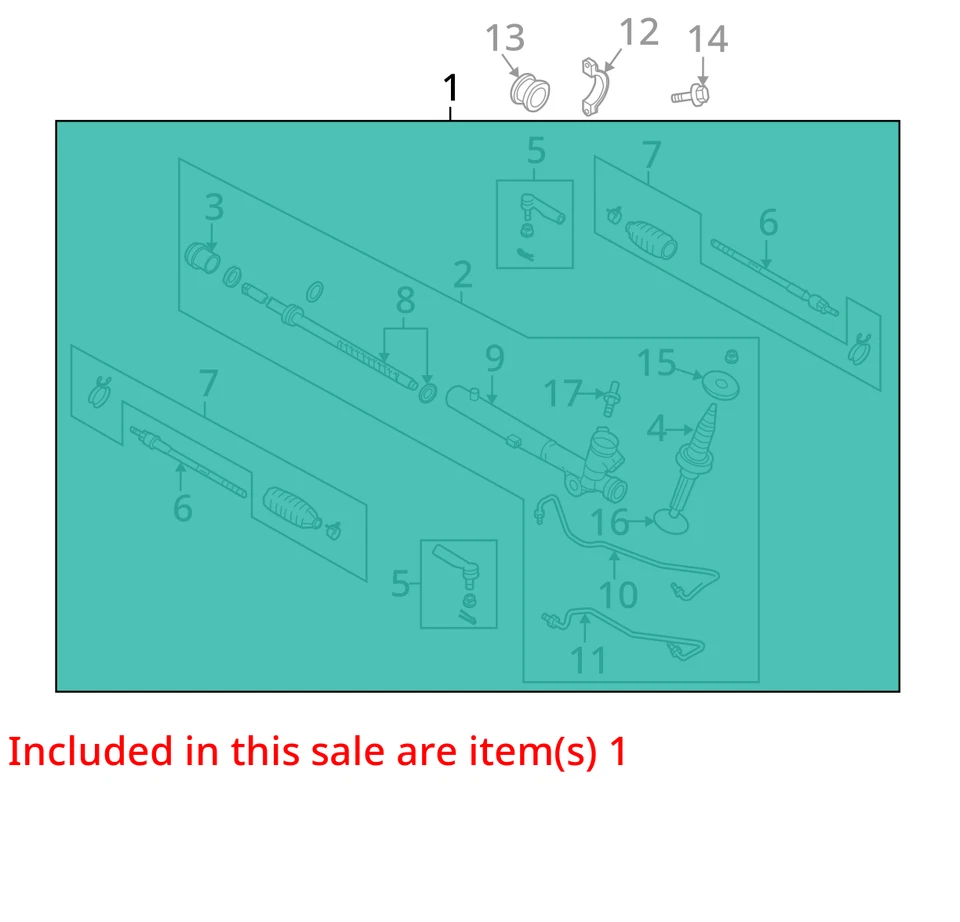 Barra eléctrica y piñón del engranaje de dirección desde / 49001cg101 se adapta a Infiniti FX35 2003-2010 Foto 4 de 4